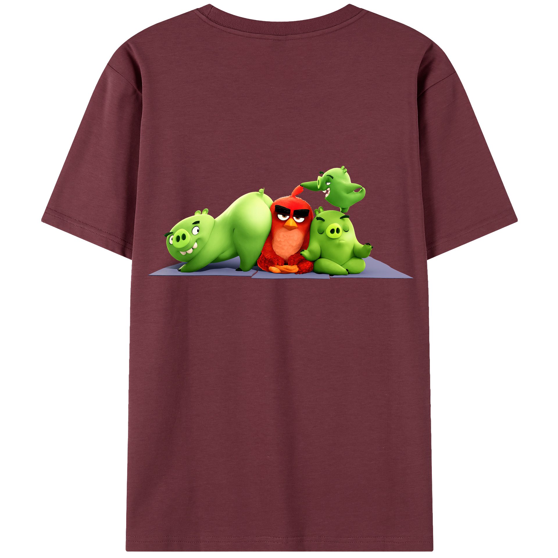 （画像用） Angry Birds アングリーバード 綿100％半袖Tシャツ（背面プリント）